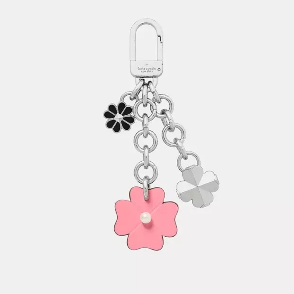 Kate spade Flower Dangle Bag Charm (Pink Grapefruit Soda)